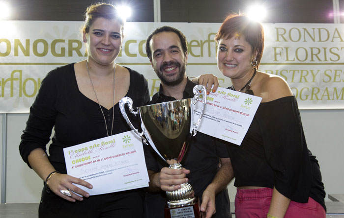 Sergio Yerón, ganador de la I edición de la Copa de Arte Floral Elisabeth Roselló